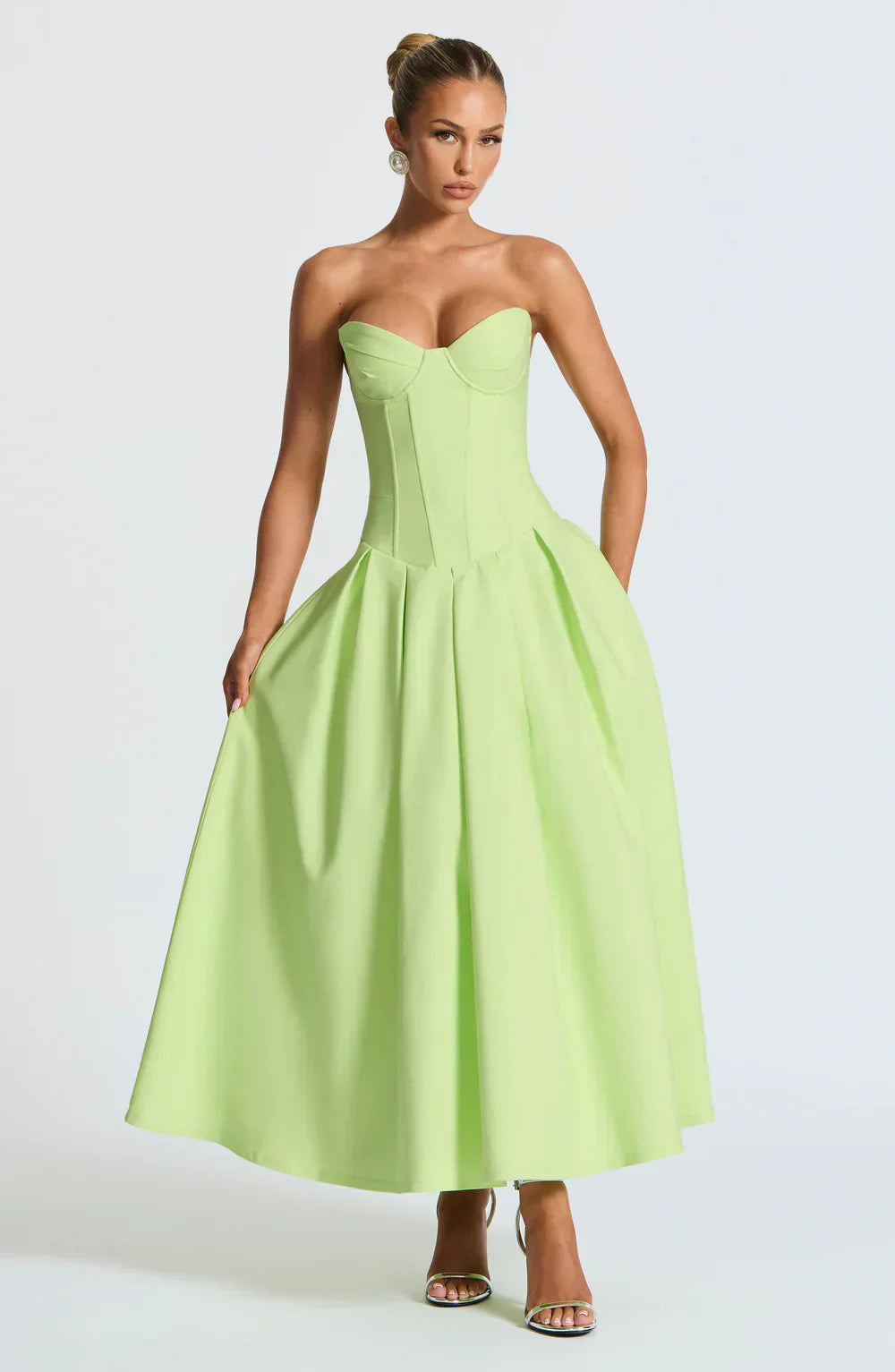 CAMILLE MIDI DRESS – LIME